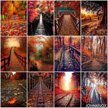 

Diamond Painting Maple Leaf Scenery 5D Diy Diamond Embroidery Full Round& Square Drill Diamond Mosaic Cross Stitch Home Decor