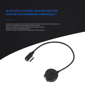 

Black Wireless Bluetooth V4.0 Music Adapter With EDR Support For Downward Compatibility Interface For AMI MDI MMI