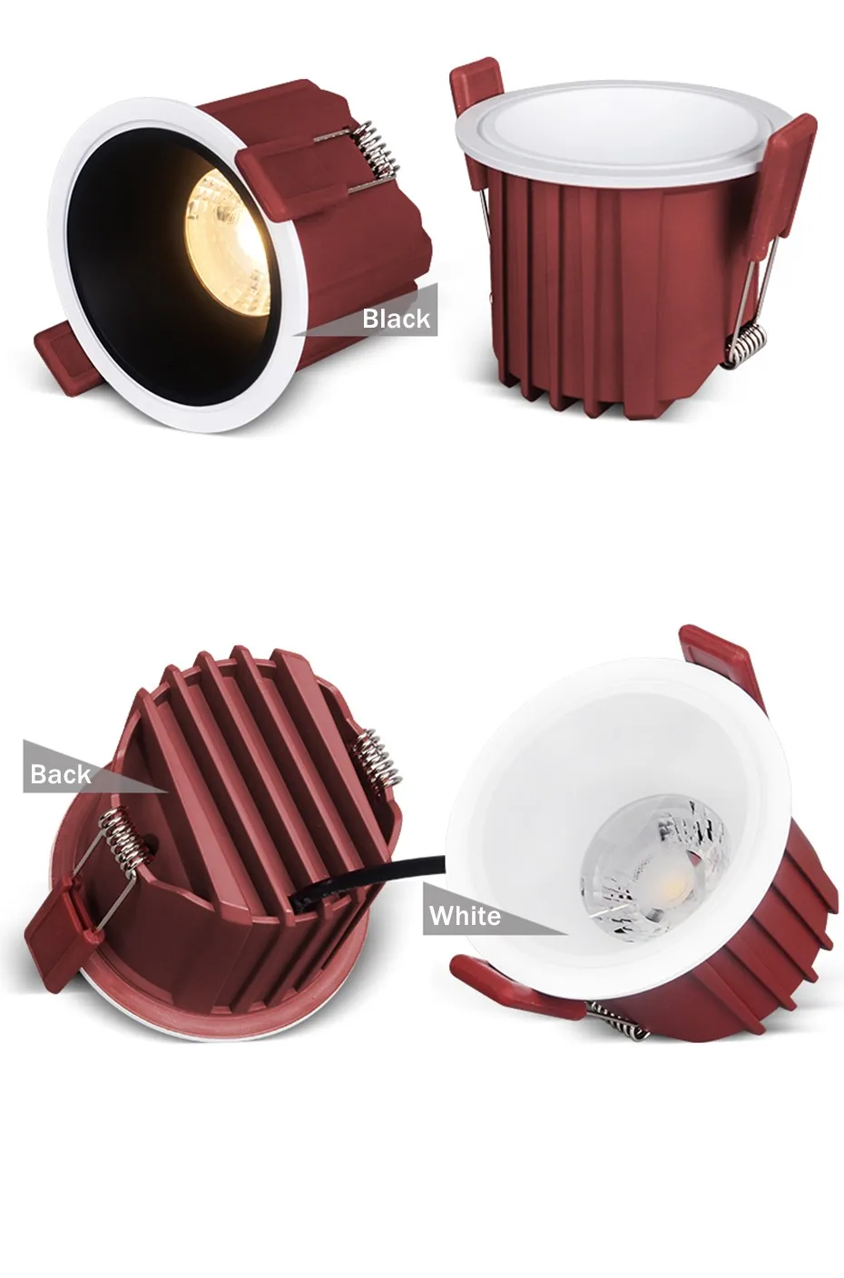 2020 New Downlight Led Recessed Ceiling Lamp Aluminum Round Spot Led 7W 12W Dimmable Living Room Dining Room Corridor Lighting