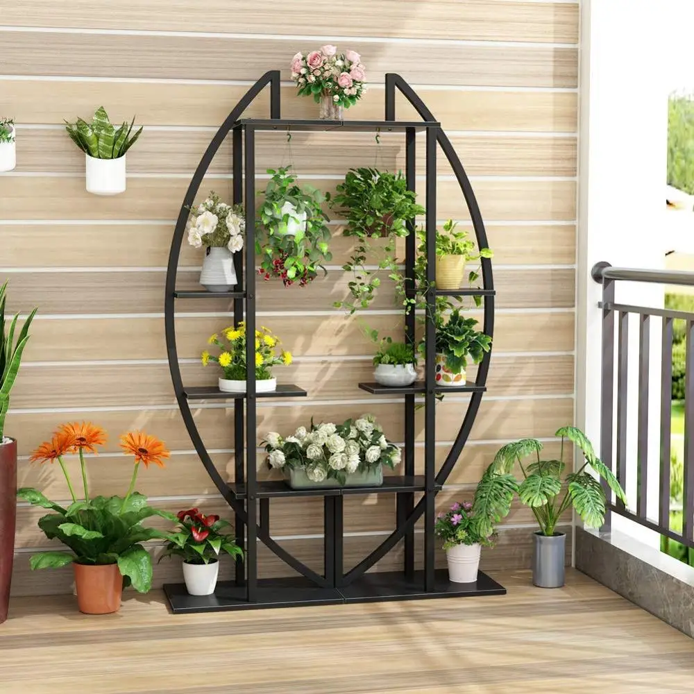 Tribesigns 5 Tier Plant Stand Pack Of 2 Multi Purpose Curved Display Shelf Bonsai Flower Plant Stand Rack For Garden Patio Plant Shelves Aliexpress