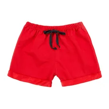 Г., летний стиль, корейский стиль, спортивные шорты из чистого хлопка для мальчиков и девочек Однотонные шорты для маленьких детей