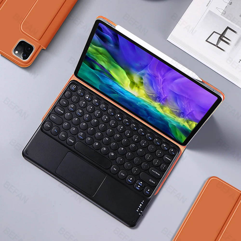 Teclado Touchpad Bluetooth Mágico Capa Magna Magnética Capa para Ipad Pro 12.9 2023 m1 2023 Ipad Pro 11 2023 Air ° 10.9 2023 - Imagem 6
