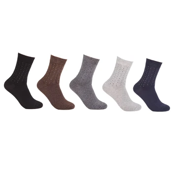 

1 Pairs Men's Socks Casual Business Socks For Men Cotton Blend Elastic Socks Classic Mid Tube Socks