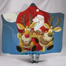 Рождественское одеяло для дивана, кровати, телевизора, 3D принт, Санта Клаус, микрофибра, покрывало с рисунком лося, шерпа, Флисовое одеяло на заказ, 150x200 см