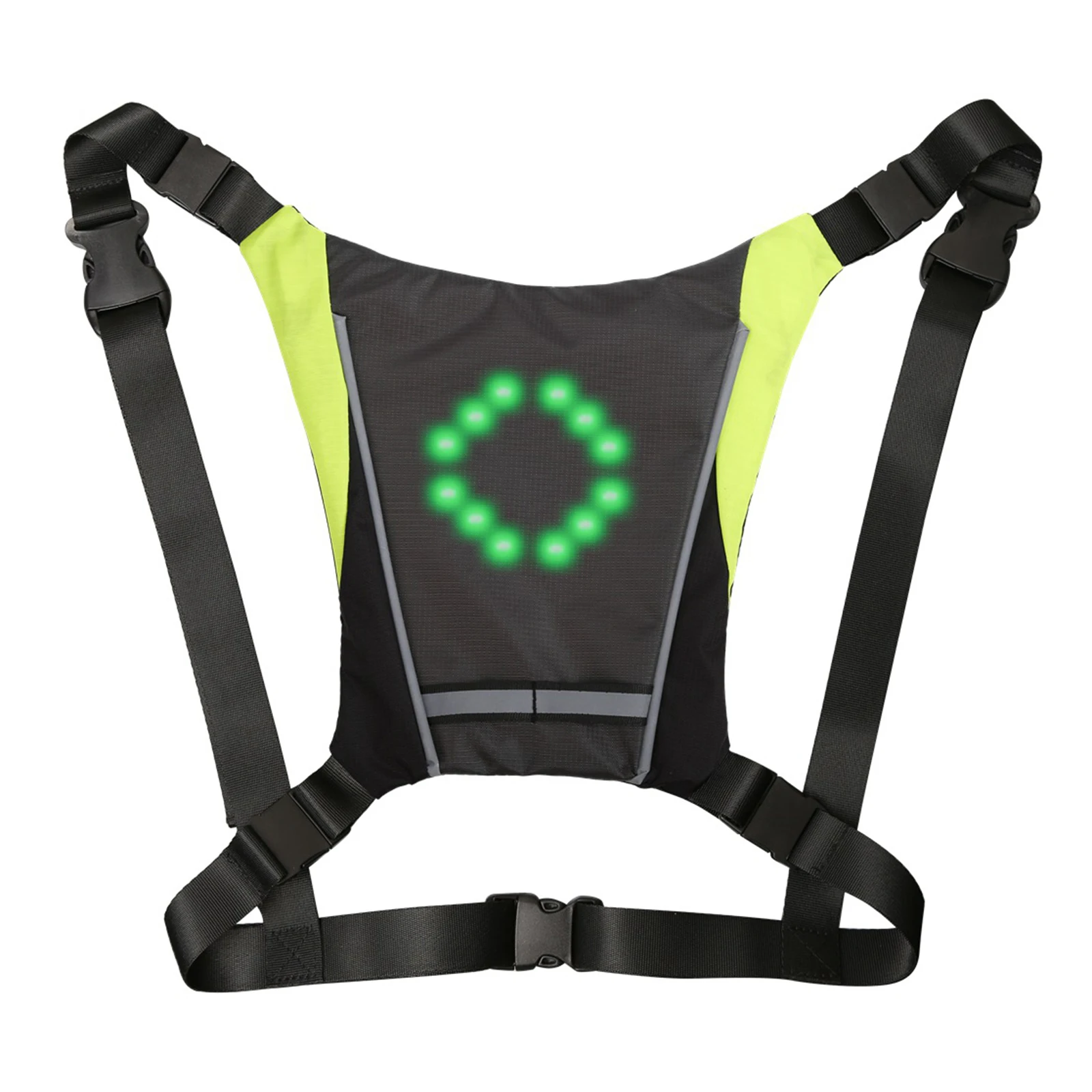 Wireless LED Turn Signal Light Pilot Lamp Safety Vest Bicycle Backpack Reflector
