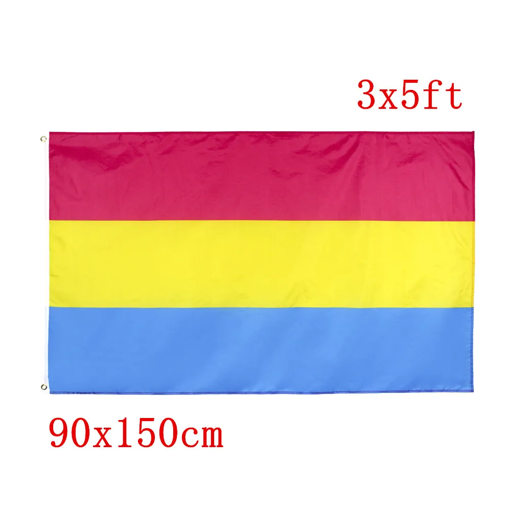 

Free Shipping Omnisexual LGBT Pride Pan Pansexual Flag 100D Polyester