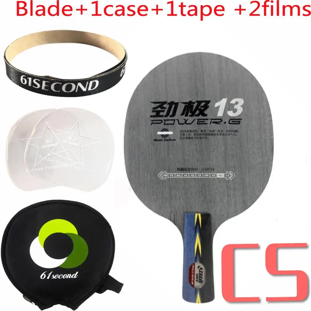 CS with Y 1 case DHS POWER. G13 PG13 PG 13 PG.13 Mono-Carbon OFF++ лезвие для настольного тенниса для ракетки для пинг-понга - Цвет: CS with Y 1 case