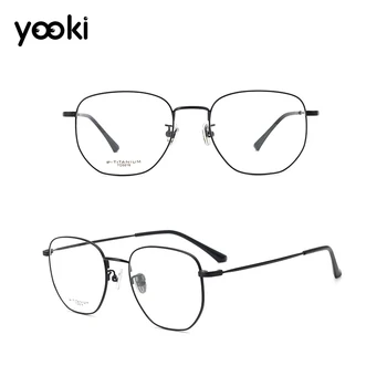 

B Titanium Myopia Optical Eyeglasses Frame Men Prescription Korean Round Eye Glasses for Women Eyewear To5818