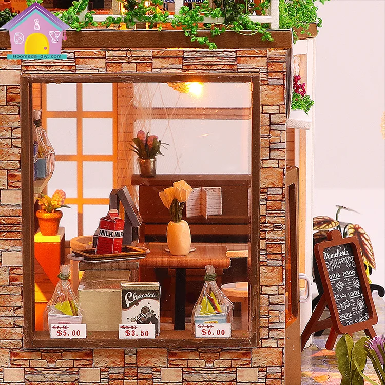  Hoomeda-diy DIY Creative Cabin Architecture Sand Table Model Toy Handmade Doll House Customizable B