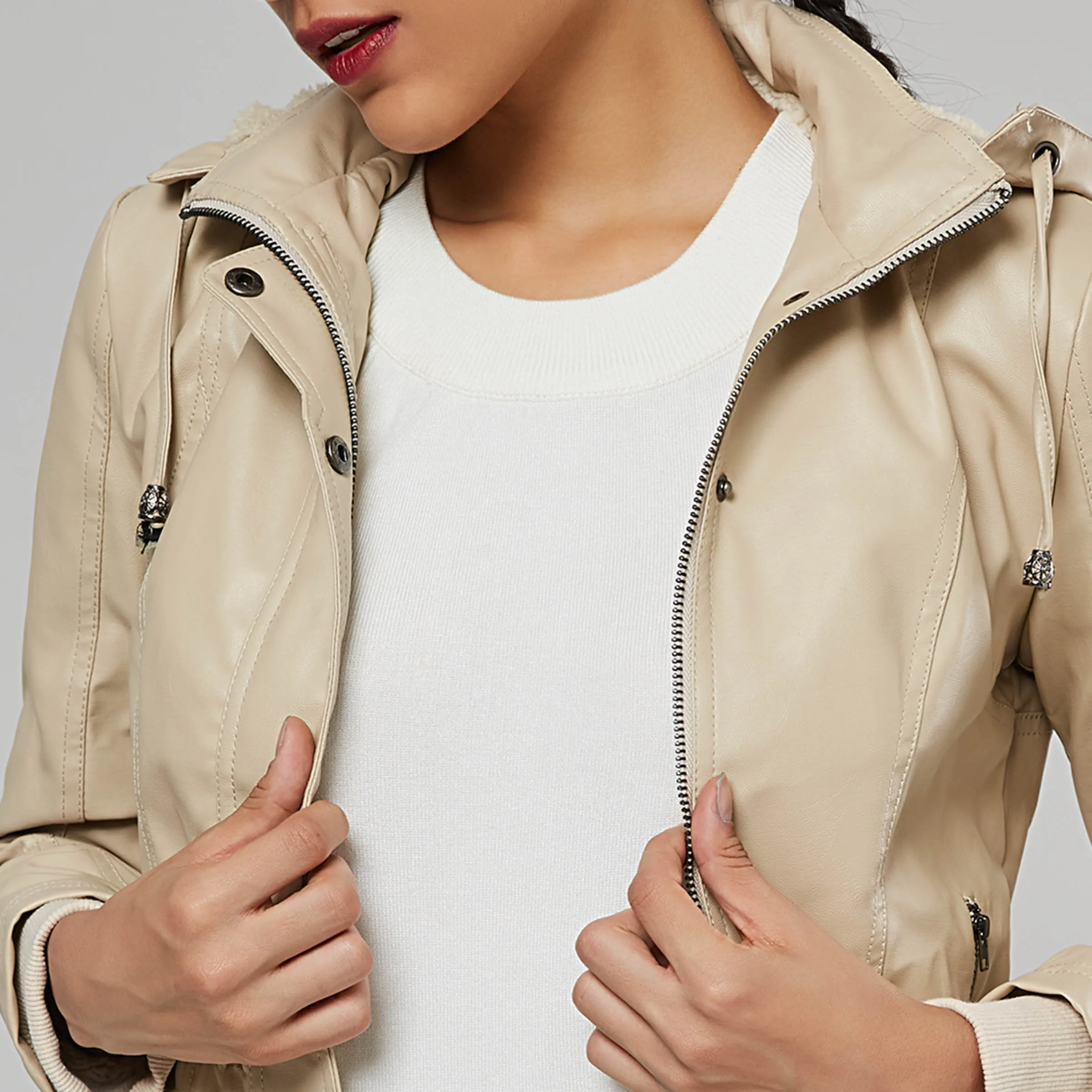 remarkable Women coats jacket winter slim cool OvercoatThick fur England outwear zipper button spliced hooded