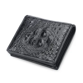

Thai crocodile leather wallet man purse business leather crocodile short hand bag factory