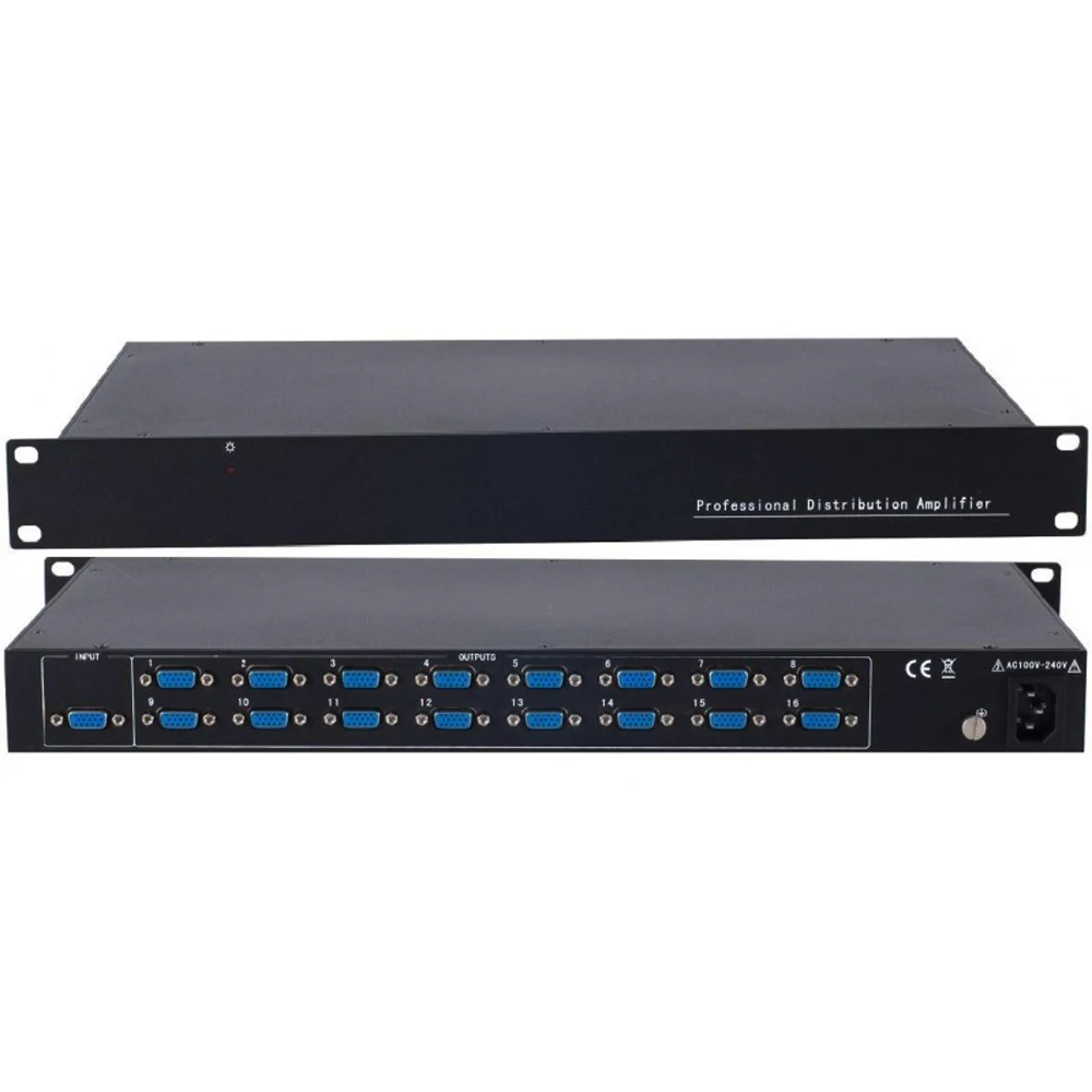 16-портовый разветвитель VGA 1X16 распределитель Мама-мама 1-вход 16-выход vga с блоком