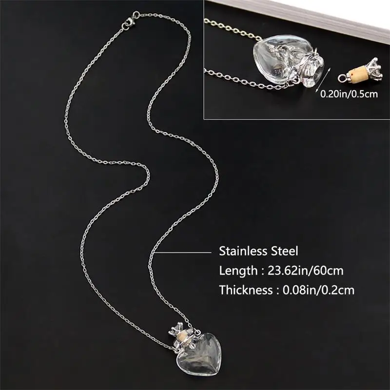 Clear Water Drop Mix Shape Perfume Bottle Necklaces Essential oil Keep Openable Make Wish Pendant Blood Vial Necklace For Women 2