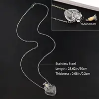 Clear Water Drop Mix Shape Perfume Bottle Necklaces Essential oil Keep Openable Make Wish Pendant Blood Vial Necklace For Women 2