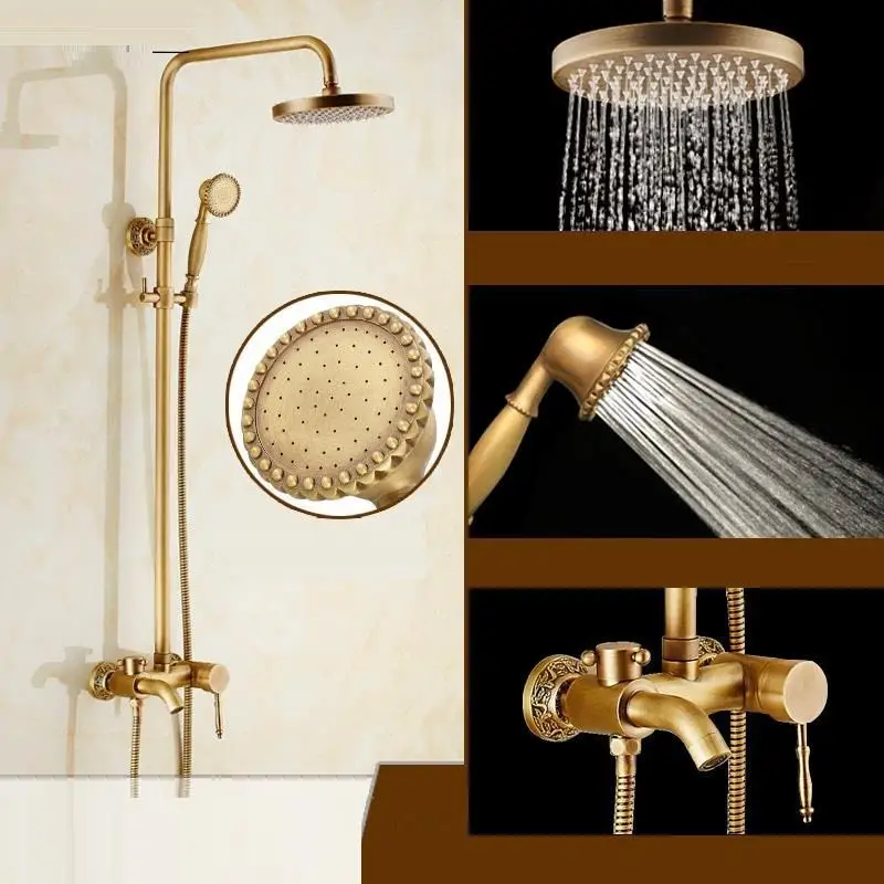 Version C Набор для душа с панелью Regendouche Preto Black Conjunto De Regadera Torneira Banheiro Lavabo Dusche Chuveiro Eletrico Ducha - Цвет: Version C