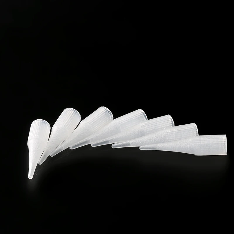 200Pcs 1R Permanent Makeup Needle Tattoo Tips For Permanent Makeup Eyebrow Lip Tattoo Machine Pen Accessories Caps tattoo microblading needles disposable tattoo tips