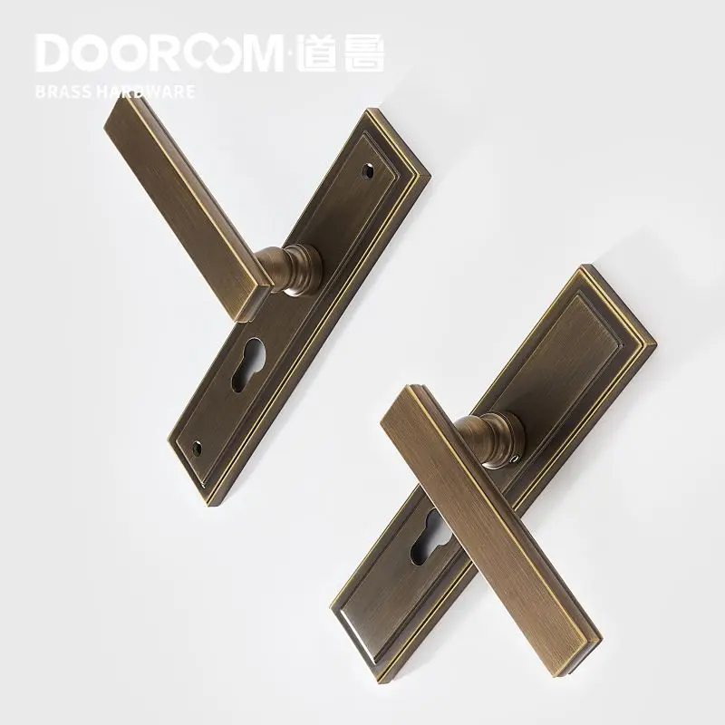 Dooroom латунный дверной рычаг набор немой итальянский американский интерьер для