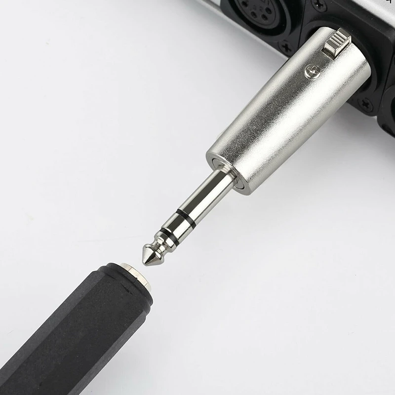 Горячая XLR Сделано в Китае 3-контактный разъем для 1/4 дюймов 6,35 мм моно-штекер аудио кабель микрофонный адаптер 4 шт. в упаковке