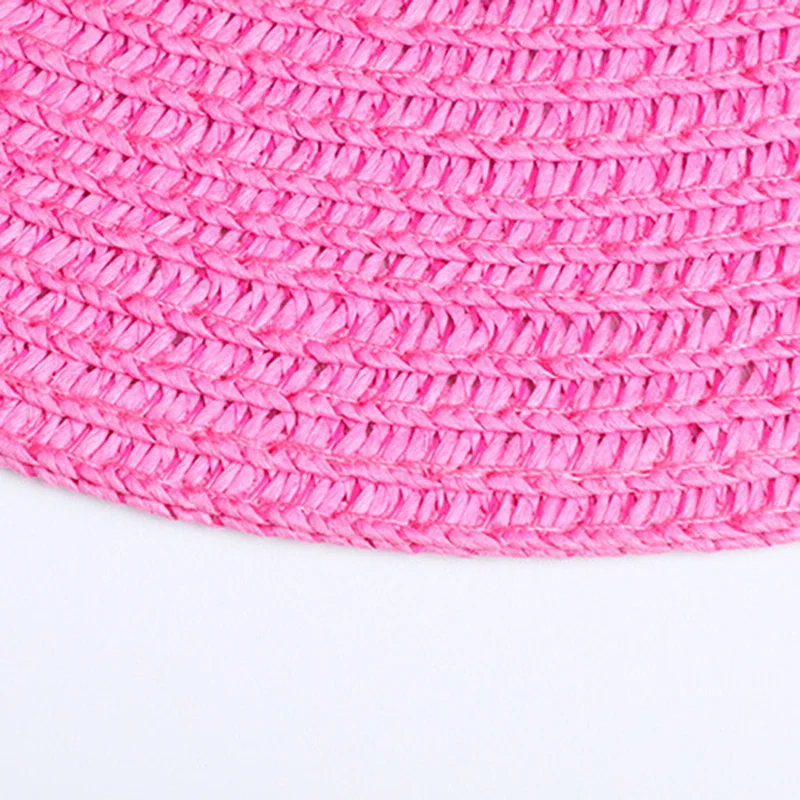 Parent-child Sun Flat Straw Hat Boater Hat Girls Bow Summer Hats Women kid Beach sun hat sun protection hat