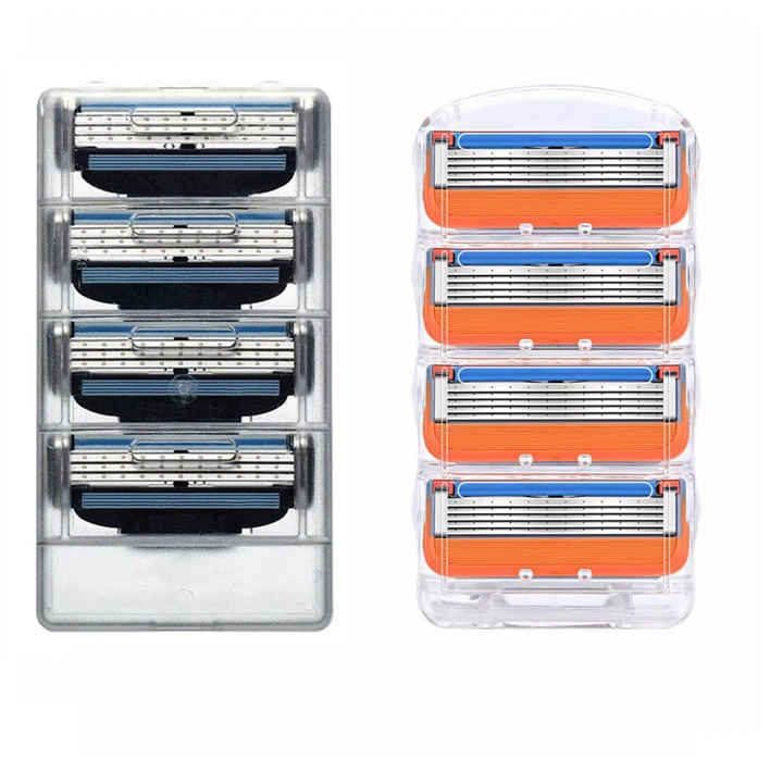 

4pcs/lot Hot Sale Professional Shaving 5 Layers Razor Blades Compatible for Gillettee Fusione For Men Face Care or Mache 3