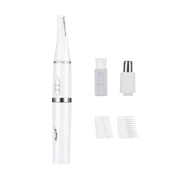 

Battery Powered 2 In 1 Nose Hair Trimmer Men Women Eyebrow Trimmer Face Care Lady Razor Shaving Hair Trimmer Nose Hair Cutter