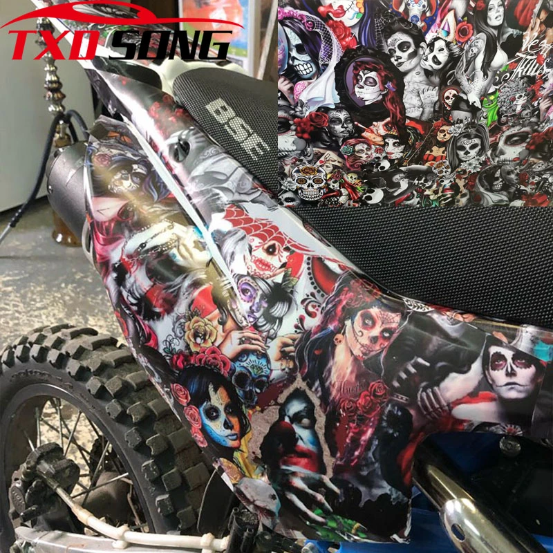 Sticker Bombing Decal Motorcycle Mixed Vinyl Moto Dirt Bike Car Styling Bomb