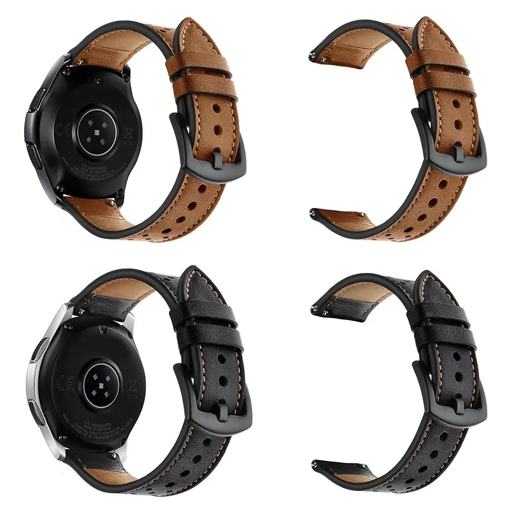 Galaxy Watch 46 мм Замена кожаный спортивный ремешок для samsung Galaxy ремешок для часов