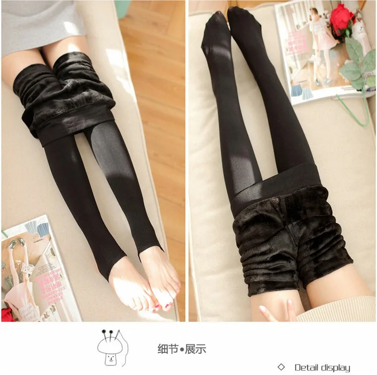 Winter High Waist Thick Super-soft Velvet Tights Women clothing Stretched Warm Slim Girls skinny Pantyhose Lady