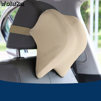 Headrest Car Neck Pillow Seat lumbar Pillow in auto back Memory Foam Fabric For chair Support Cushion covers CD50 Q05 - Цвет: Синий
