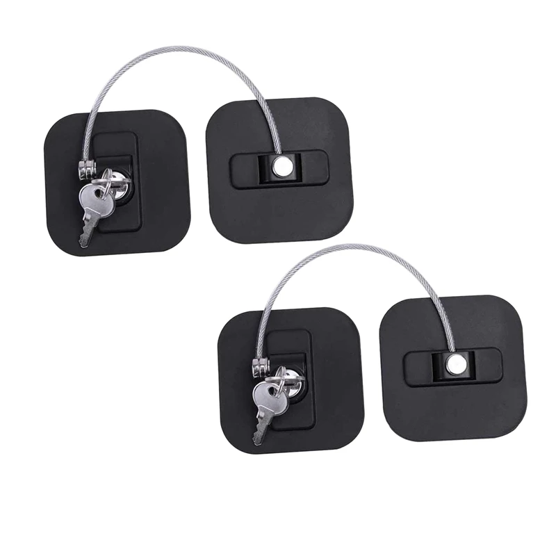 

2 Pcs Refrigerator Strong Adhesive Lock for Cabinet File Drawer Window Child Safety with Keys