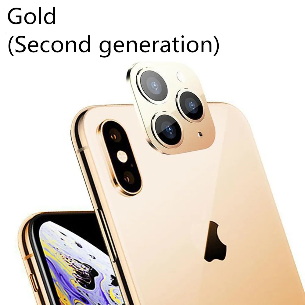 gold Fack объектив камеры для iphone 11 поддельные наклейки объектив камеры крышка экрана для iphone X для iphone 11 - Цвет: gold