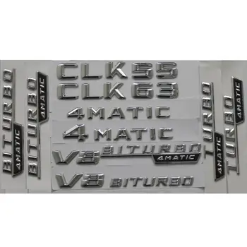 

3D Chrome Trunk Fender Badge For Mercedes Benz CLK32 CLK55 CLK63 CLK65 AMG Emblem V8 BITURBO TURBO 4MATIC Emblems