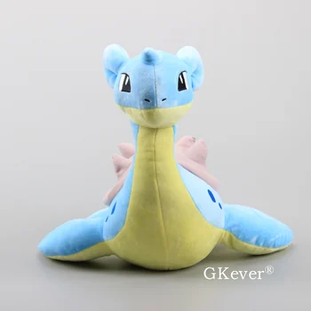

Lenght 34cm High 33cm Anime Lapras Plush Doll Toys Big Size Baby soft sleeping pillow Pikachu series stuffed animals toys