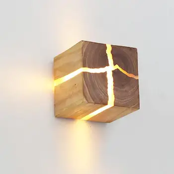 

Modern Wood Crack Wall Lights Bedroom Wall lamp led Hallway Wandlamp Bed light nordic home lighting sconce vintage wall lamp