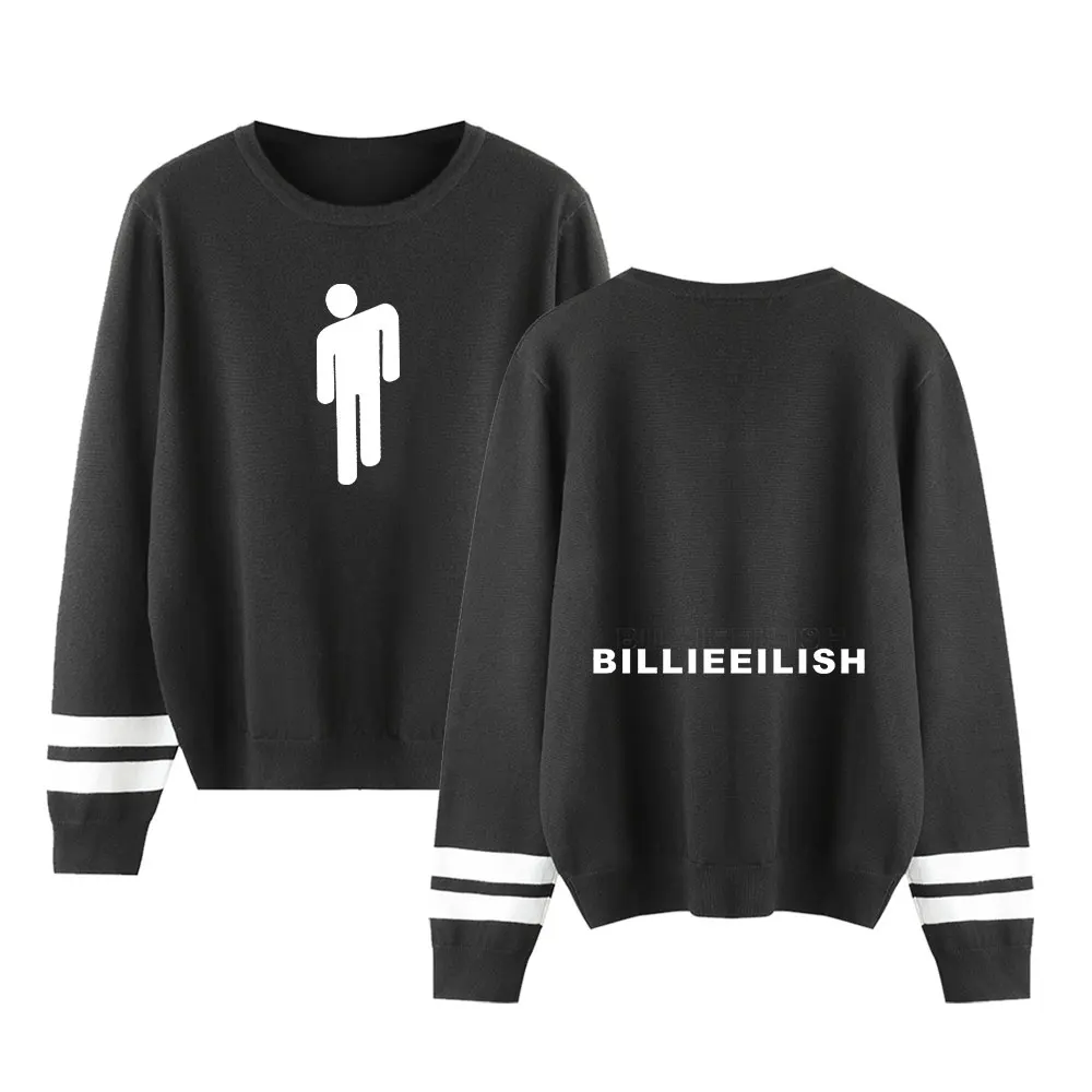Новинка, Harajuku, вязаные свитера с круглым вырезом Billie Eilish, подходят для весны и осени, мужские и женские свитера, Мужская и Женская Удобная одежда