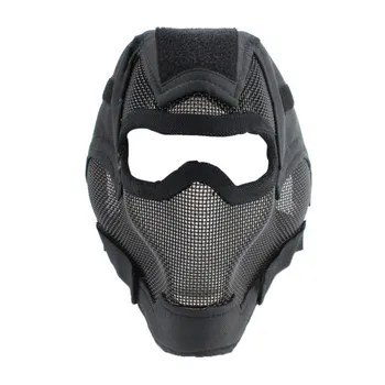 

Cycling Protective mask Tactical Full Face Metal Net Mesh Protect Gas Mask Cover Slingshot Military Cosplay Gun Game Airsoft