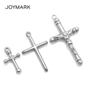 

3 Designs Stainless Steel Cross Charm Pendants Jesus Cross Pendant Punk Charms DIY Jewelry Components Wholesale BXGA064