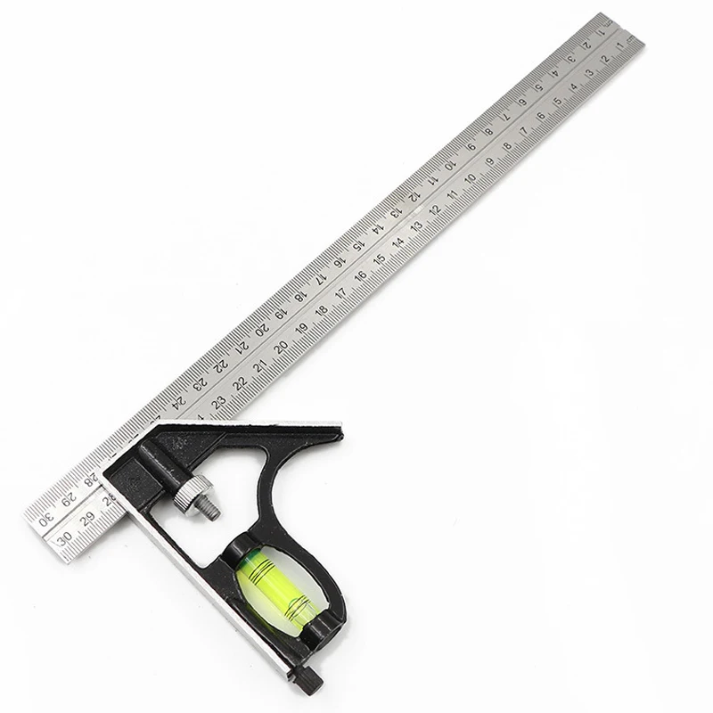Easy to Use Level Combination Square Right Angle Ruler Metal Combination Square Durable for DIY Hardware Woodworking Tools Woodworking Ruler Home Improvement Easy to Use Level Combination Square Right Angle Ruler Metal Combination Square Durable for DIY Hardware Woodworking Tools Woodworking Ruler Home Improvement