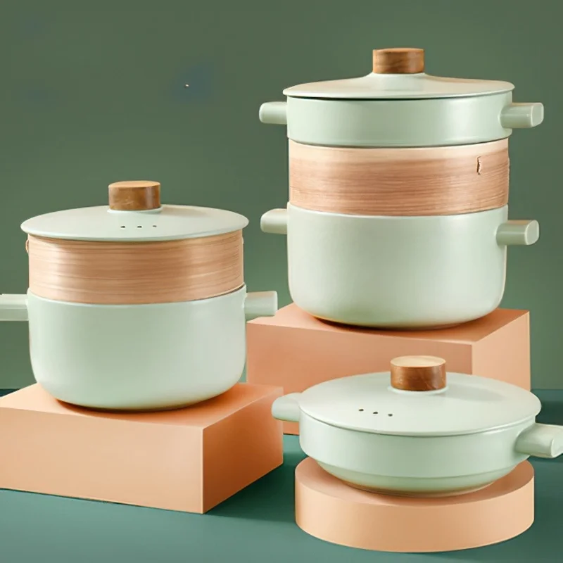 2/3 Layer Ceramic Casserole Japanese Steamer Multifunction Cooking