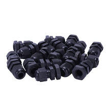 20 штук M12 внешняя резьба 3-6,5 мм регулируемый Кабельный ввод Черный