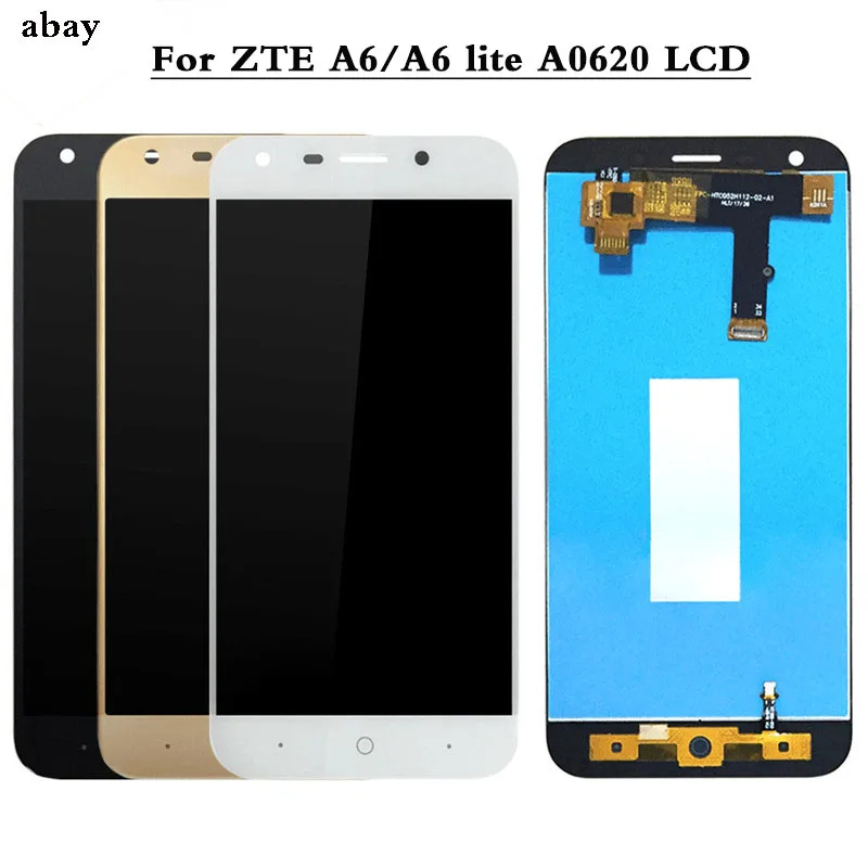 

100% Tested For ZTE Blade A6/A6 Lite LCD Display and Touch Screen Assembly Repair Parts For ZTE Blade A0620 Black/White/Gold