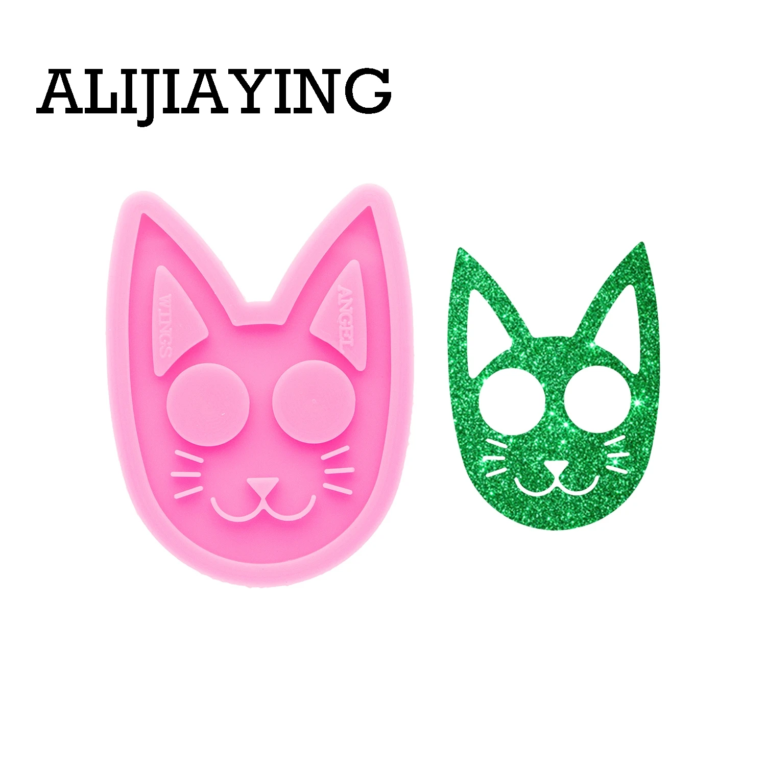 DY0609 Super Glossy Self-defense Cat Resin Keychain Silicone Mold Epoxy Craft Molds DIY Polymer Clay Crafting Mould | Дом и сад