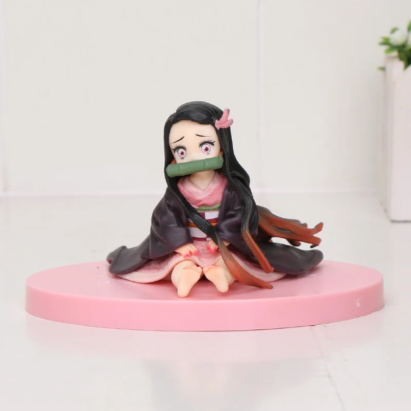 10-18 см фигурка демона-истребителя, игрушка Tanjirou Nezuko Demon Slayer Kimetsu no Yaiba Kamado Nezuko ichiban KUJI Ver. ПВХ фигурка игрушки - Цвет: 7cm girl no box