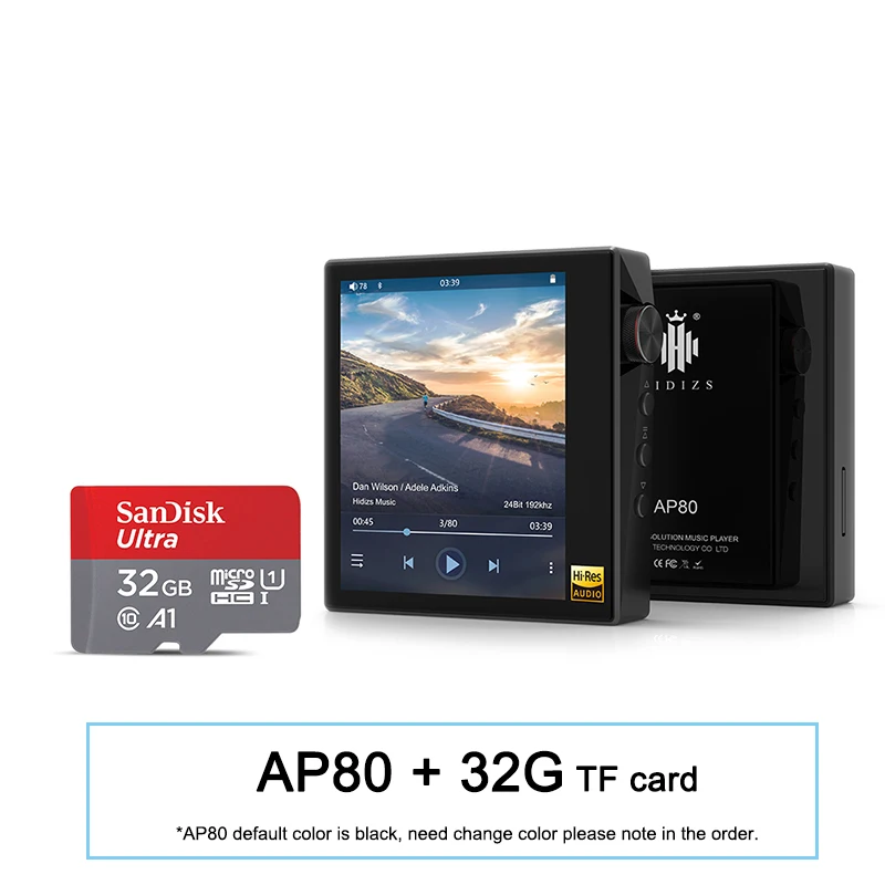 AP80 and 32TF card Hidizs AP80 Hi-Res ES9218P Bluetooth Hi-Fi музыкальный MP3 плеер LDAC USB DAC DSD 64/128 fm-радио HibyLink FALC DAP - Цвет: AP80 and 32TF card