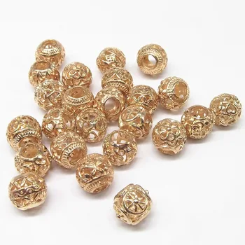 

5 Pcs/lot Dreadlocks Hair Ring Hair Braid Beads Gold Coloured Hair Braid Dread Dreadlock Beads Cuffs Clips Approx 5mm