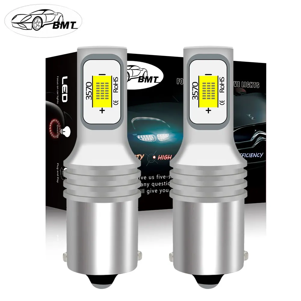 

BMT 1300LM BA15S 1156 1157 BAY15D W21W W21/5W W21 5W 7440 7443 CSP Chip LED Reverse Lights Lamp P21W DRL Driving Backup Lights
