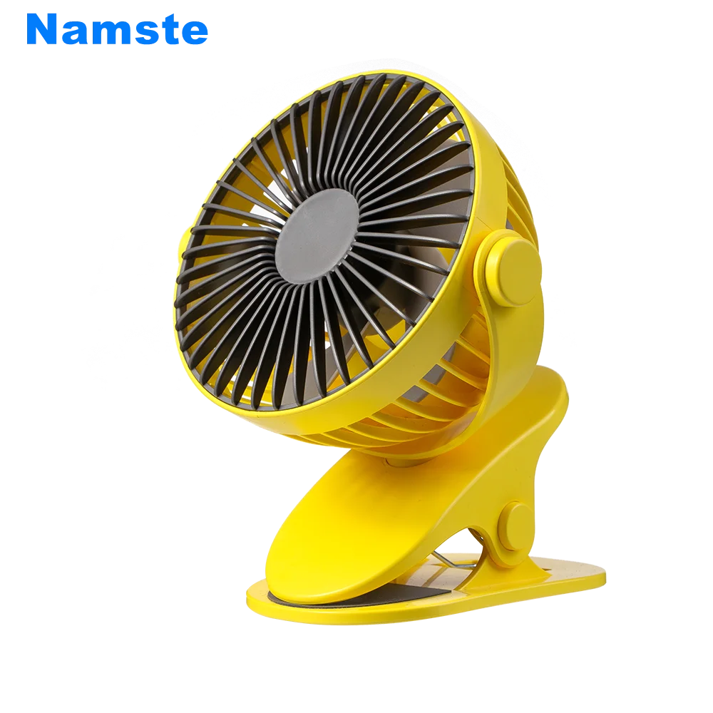 Настольный вентилятор с зажимом NMT 018 вращение на 360 градусов зарядка через USB