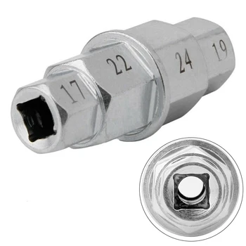 

17mm-24mm Hex Axle Tool Driver Adapter Motorcycle Equipment Silver 1pc