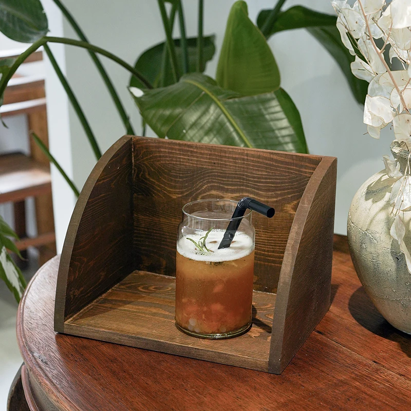 

Wood Storage Racks Brown/coffee Candle Holder Tray Home Decoration Accessories Corner Shelf