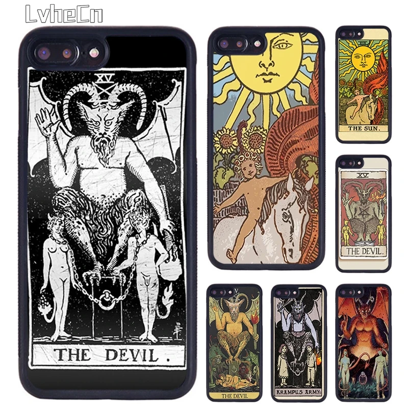 Чехол для телефона Tarot Cards The Devil iPhone 13 12 Mini X XR XS Max чехол Apple 11 Pro 5 6S 8 7 Plus SE2020 |